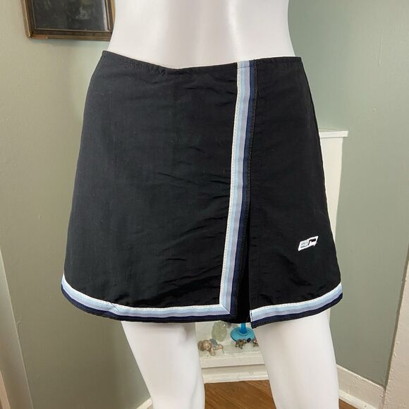 Tag Rag Pants - Vintage 90s Tag Rag Sporty Skort Tagrag Skirt Shorts Striped Small 5 Black